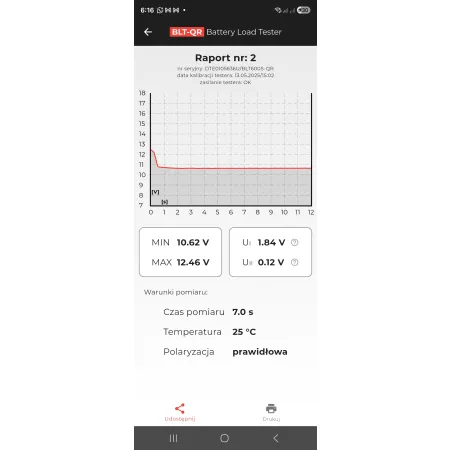 BLT–QR Mobile – profesjonalne raportowanie testów akumulatorów w kilka sekund