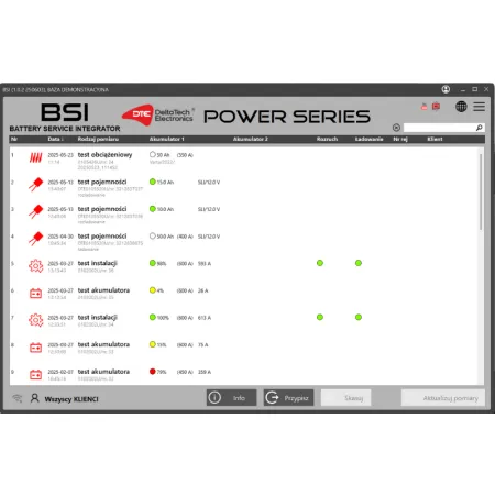Oprogramowanie Battery Service Integrator (BSI)